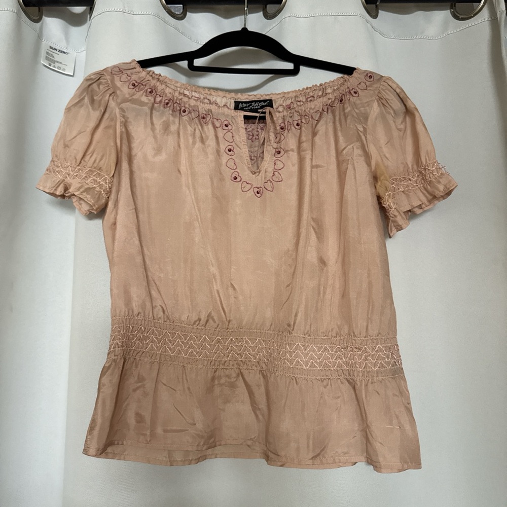 VTG Betsey Johnson Heart Top